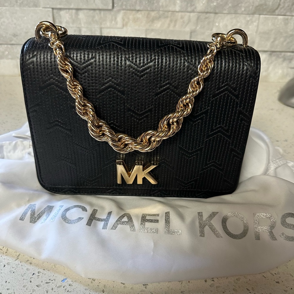 MICHAEL Michael Kors Mott Metallic Deco Chain Swing Shoulder Bag